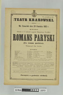 ROMANS PARYSKI (Un roman parisien)