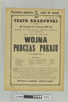 WOJNA PODCZAS POKOJU