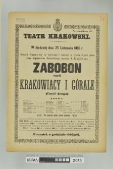 ZABOBON czyli Krakowiacy I górale (cz. II)