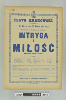 INTRYGA I MIŁOŚĆ (Kabale und Liebe)