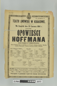 OPOWIEŚCI HOFFMANA (Les Contes d' Hoffmann)