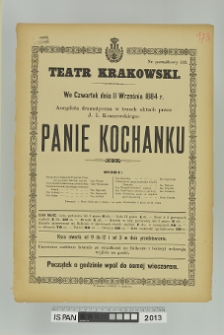 Panie Kochanku