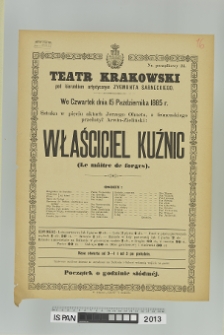 WŁAŚCICIEL KUŹNIC (La maitre de forges)
