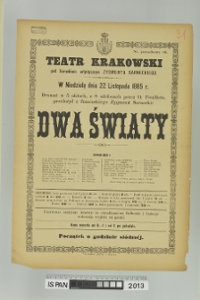 DWA ŚWIATY (La belle au bois dormant)