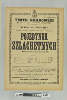 POJEDYNEK SZLACHETNYCH