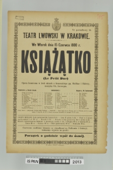 KSIĄŻĄTKO (Le petit Duc)