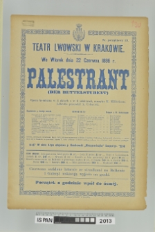 PALESTRANT (Der Bettelstudent)