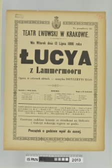 ŁUCYA Z LAMMERMOORU (Łucja z Lammermooru)