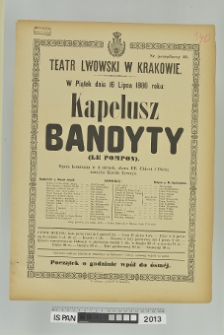 KAPELUSZ BANDYTY (Le pompon)