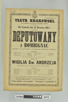 DEPUTANY Z BOMBIGNAC, WIGILIA ŚW. ANDRZEJA