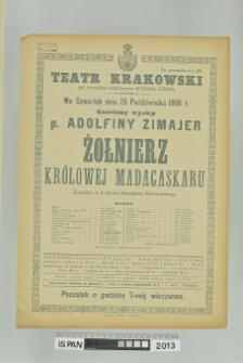 ŻOŁNIERZ KRÓLOWEJ MADAGASKARU