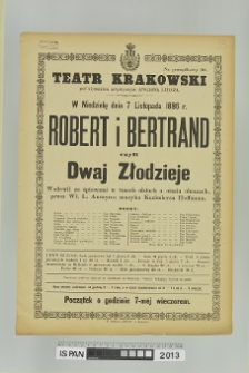 ROBERT I BERTRAND CZYLI DWAJ ZŁODZIEJE