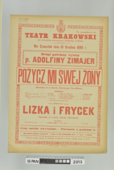 POŻYCZ MI SWEJ ŻONY, LIZKA I FRYCEK