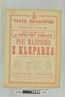 PANI MAJSTROWA Z KLEPARZA