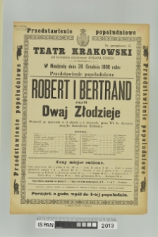 ROBERT I BERTRAND CZYLI DWAJ ZŁODZIEJE