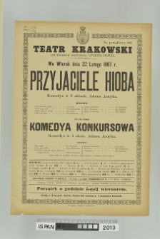 PRZYJACIELE HIOBA, KOMEDIA KONKURSOWA