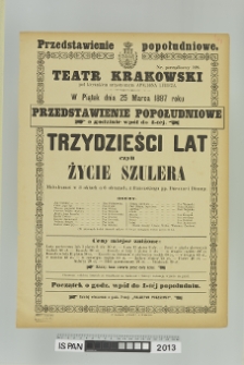 TRZYDZIEŚCI LAT CZYLI ŻYCIE SZULERA