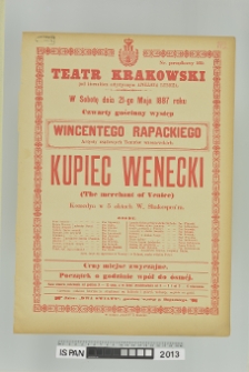 KUPIEC WENECKI (THE MARCHANT OF VINICE)