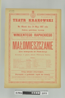 MAŁOMIESZCZANIE (LES BOURGEOIS DE PONT-ARCY)
