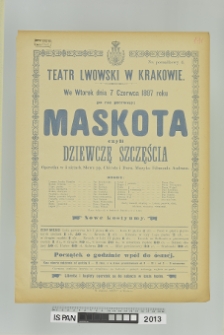 MASKOTA CZYLI DZIEWCZĘ SZCZĘŚCIA