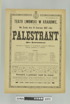 PALESTRANT ( DER BETTELSTUDENT)