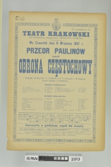 PRZEOR PAULIN&Oacute;W CZYLI OBRONA CZĘSTOCHOWY (OBRONA CZĘSTOCHOWY)