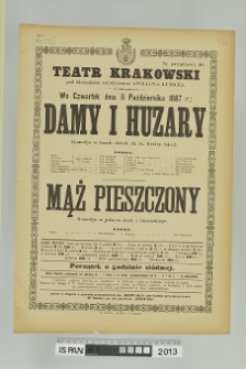 DAMY I HUZARY, MĄŻ PIESZCZONY