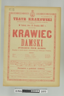 KRAWIEC DAMSKI (TAILLEUR POUR DAMES)