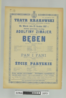 BĘBEN, PAN I PANI, ŻYCIE PARYSKI