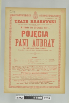 POJĘCIA PANI AUBRAY (LES IDÉES DE MME AUBRAY)