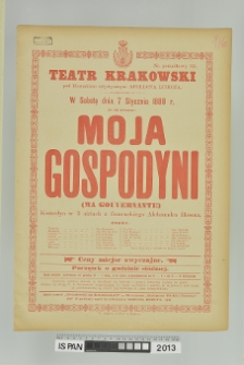 MOJA GOSPODYNI (MA GOUVERNENTE)