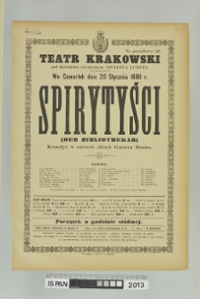 SPIRYTYŚCI (DER BIBLIOTHEKAR)