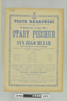 STARY PIECHUR I SYN JEGO HUZAR (VEN BEKANCOS ES FIA A HUSZÄR)