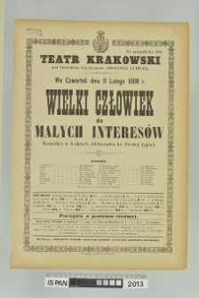 WIELKI CZŁOWIEK DO MAŁYCH INTERSÓW
