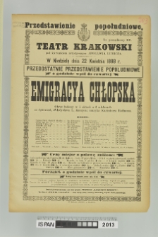 EMIGRACYA CHŁOPSKA