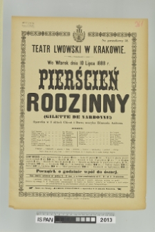 PIERŚCIEŃ RODZINNY (GILETTE DE NARBONNE)