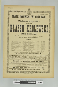BŁAZEN KRÓLEWSKI (DER HOFNARR)