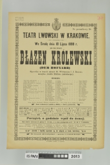 BŁAZEN KRÓLEWSKI (DER HOFNARR)