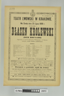 BŁAZEN KRÓLEWSKI (DER HOFNARR)