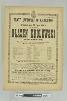 BŁAZEN KRÓLEWSKI (DER HOFNARR)