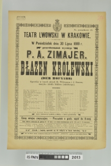 BŁAZEN KRÓLEWSKI (DER HOFNARR)