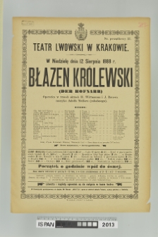 BŁAZEN KRÓLEWSKI (DER HOFNARR)