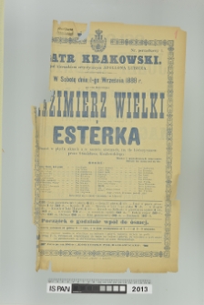 KAZIMIERZ WIELKI I ESTERKA (ESTERKA)