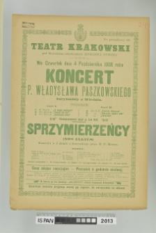 KONCERT P. WŁADYSŁAWA PASZKOWSKIEGO, SPRZYMIERZEŃCY (NOS ALLIÈS)