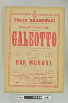 GALEOTTO, RAK MORSKI (HOMAR)