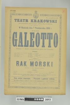 GALEOTTO, RAK MORSKI (HOMAR)