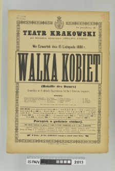 WALKA KOBIET (BATAILLE DE DAMES)