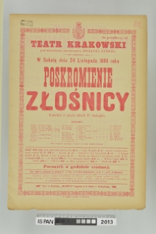POSKROMIENIE ZŁOŚNICY