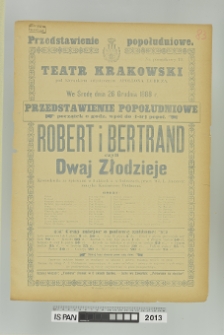 ROBERT I BERTRAND CZYLI DWAJ ZŁODZIEJE