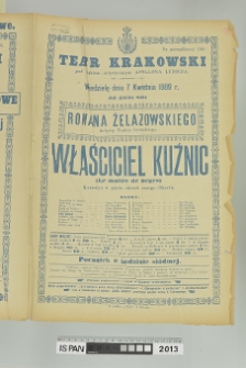 WŁAŚCICIEL KUŹNIC (LE MAITRE DE FORGES)